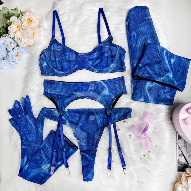 Serena | 5-Delige Tie Dye Lingerie Set